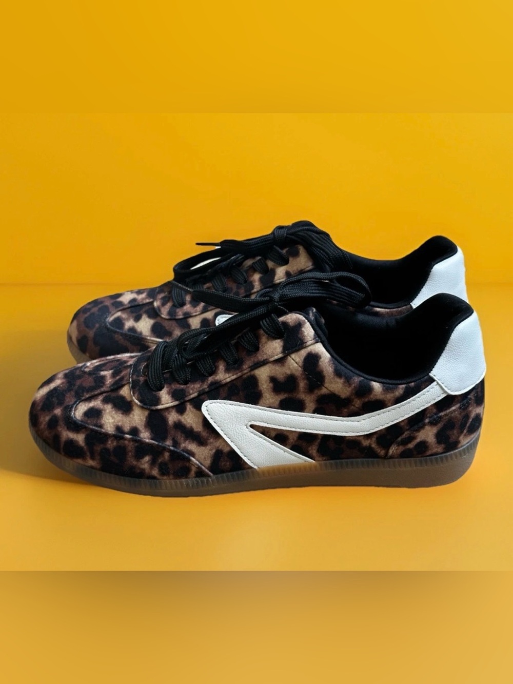 Dolce Vita Leopard Print Sneakers with Black and White Accents